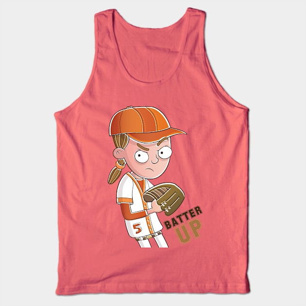 Batter Up! Baseball Pitcher Tank Top by vaughanduck